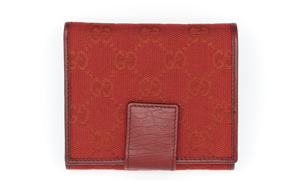 GUCCI Vintage Red Bamboo Wallet